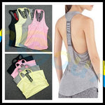 Gym sports vest Sleeveless shirt Fitness running Clothes sexy Tank tops workout Yoga singlets Quick dry Tunics